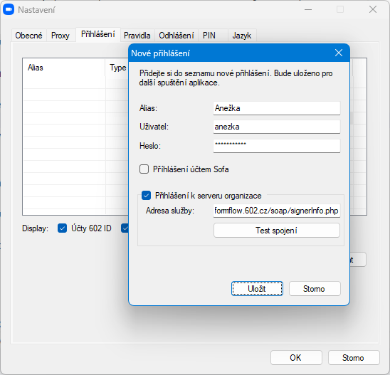etoken nove prihlaseni
