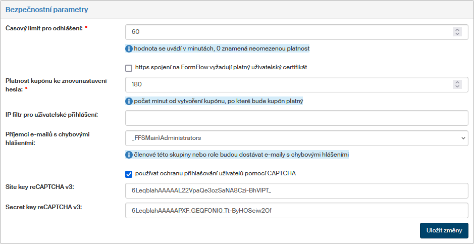 bezpecnostni parametry