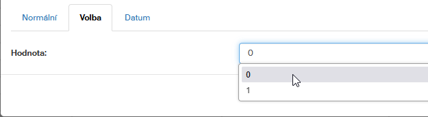 konfiguracni klic hodnota