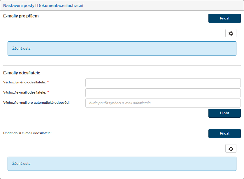 nastaveni posty nove