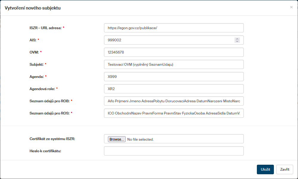 zakladni registry novy