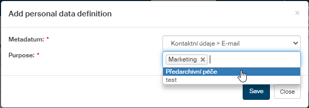 dataset detail definice