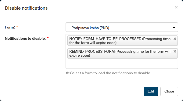 notifikace zneaktivneni