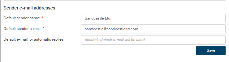 vychozi adresa odesilatele