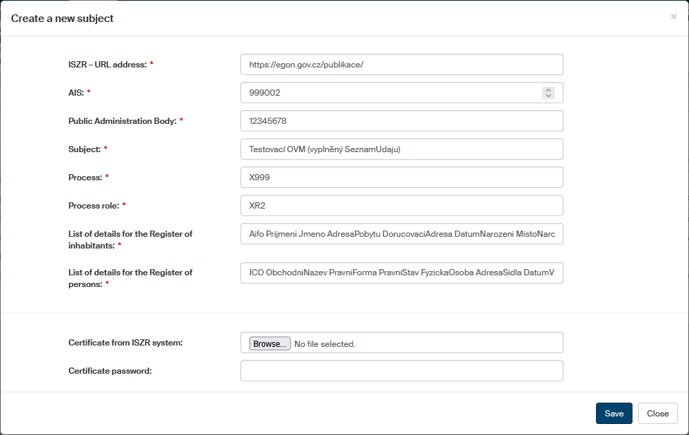 zakladni registry novy