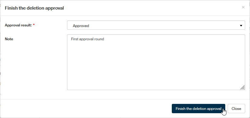 ukonceni schvalovani