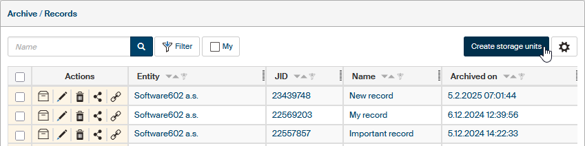 vytvorit ukladaci jednotky