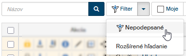 filtr v nabidce