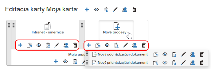 ribbon sekce ovladani