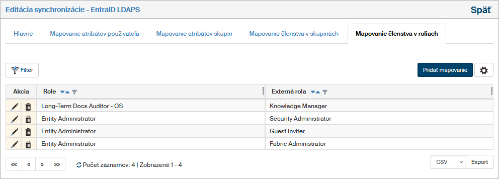 synchronizace entraid mapovani role