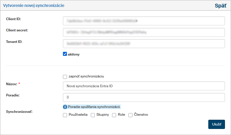 synchronizace entraid nova