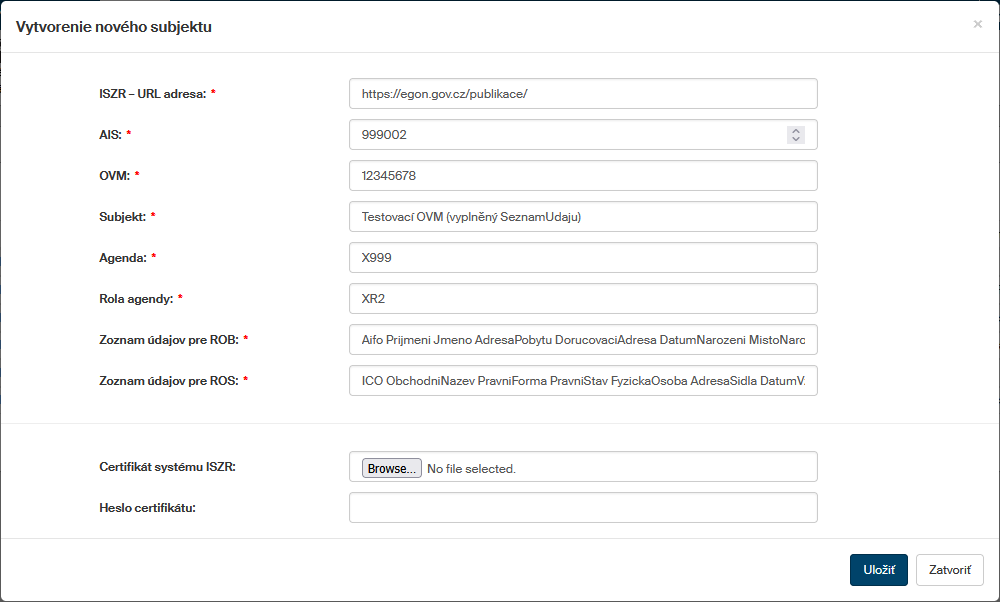 zakladni registry novy