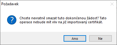 smazat zadost dokonceno