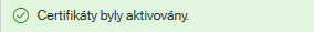 certifikaty aktivovany
