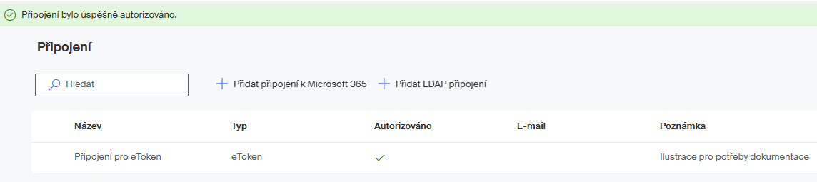 etoken pripojeni