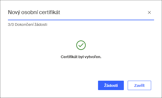 novy osobni certifikat