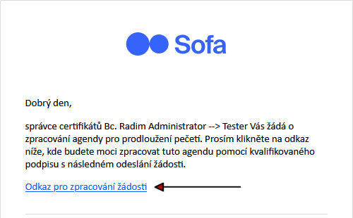 prodlouzeni peceti interni notifikace