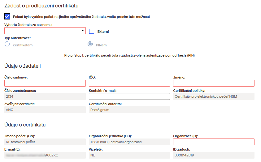 prodlouzeni peceti jina osoba