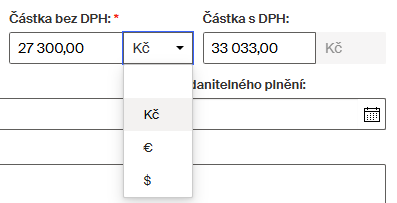 faktura nastaveni meny