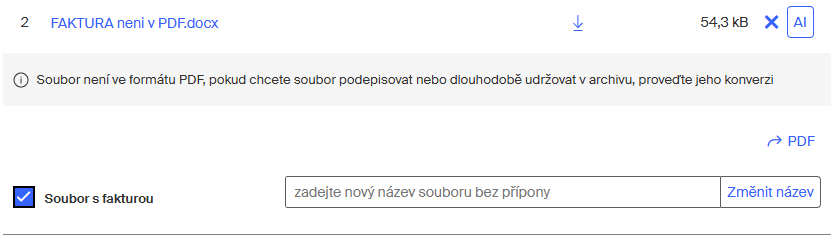 faktura neni v pdf
