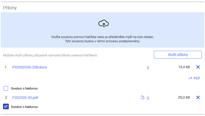 faktura prilohy
