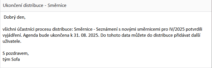 distribuce dokonceni