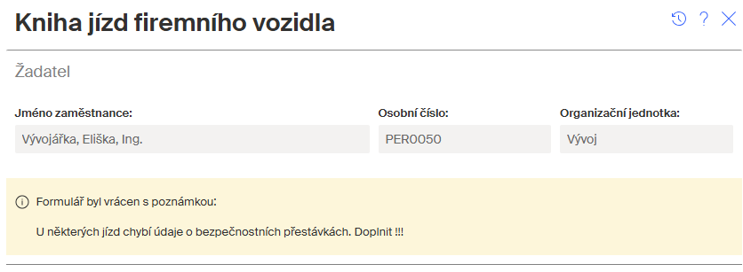 kj duvod vraceni