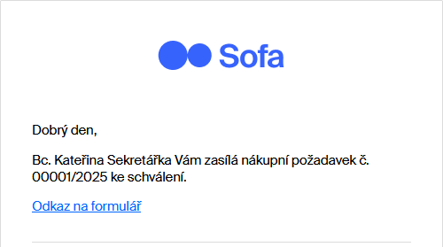 pozadavek ke schvaleni
