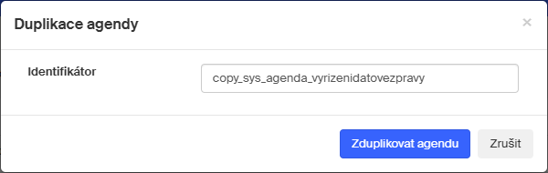 duplikace agendy