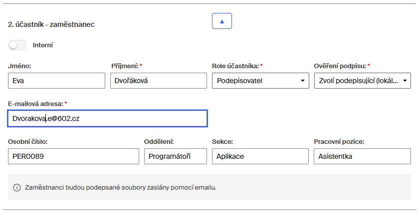 externi zamestnanec