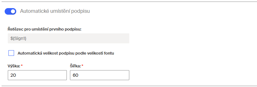 automaticke umisteni podpisu
