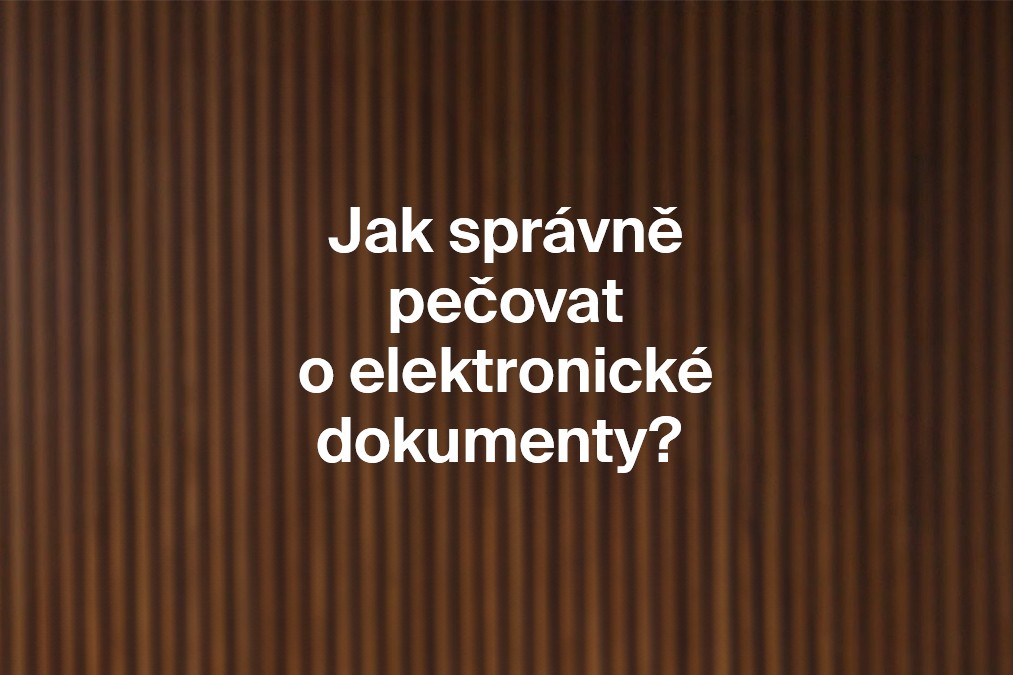 Obrázek k článku: Jak správně pečovat o elektronické dokumenty?