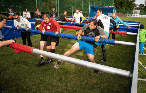 Fotka našeho teamu při fotbálku